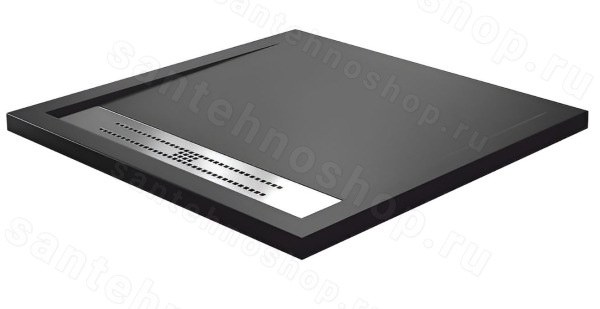 Душевой поддон WasserKraft Abens 20T03 90x90 из искусственного камня, черный 90x90 из искусственного камня, черный