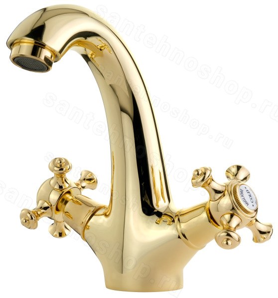 Смеситель для раковины Migliore Prestige 31601, золото, золото