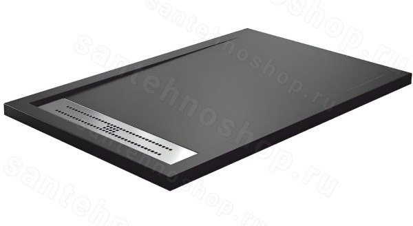 Душевой поддон WasserKraft Abens 20T35 140x80 из искусственного камня, черный 140x80 из искусственного камня, черный