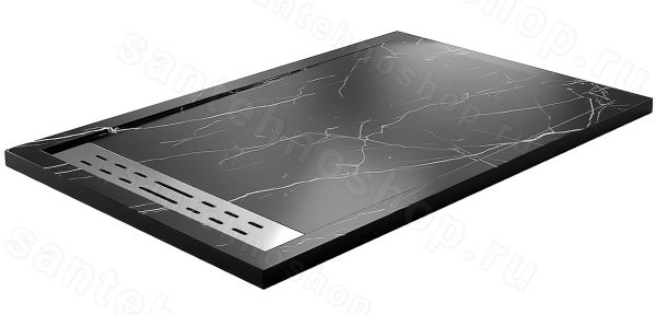 Душевой поддон WasserKraft Neime 19T36 140x90 из искусственного камня, черный 140x90 из искусственного камня, черный