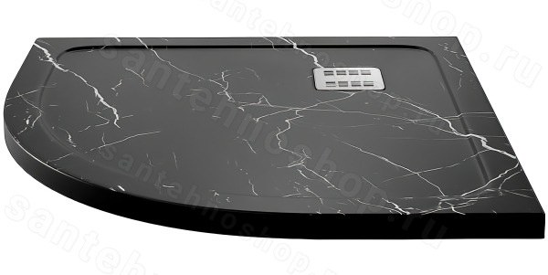 Душевой поддон WasserKraft Neime 19T01 90x90 из искусственного камня,черный 90x90 из искусственного камня, черный