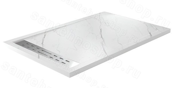 Душевой поддон WasserKraft Rhin 44T36 140x90 из искусственного камня, белый 140x90 из искусственного камня, белый