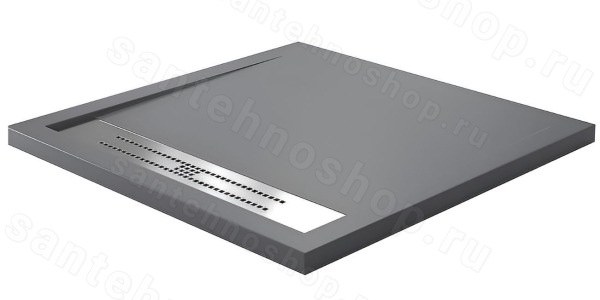 Душевой поддон WasserKraft Wiese 84T03 90x90 из искусственного камня, серый 90x90 из искусственного камня, серый