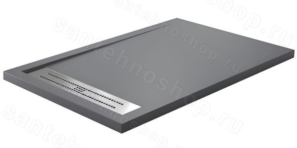 Душевой поддон WasserKraft Wiese 84T06 120x80 из искусственного камня, серый 120x80 из искусственного камня, серый