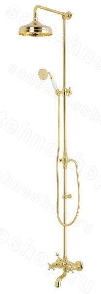 Душевая система Migliore Prestige 32126 с изливом, золото с изливом, золото