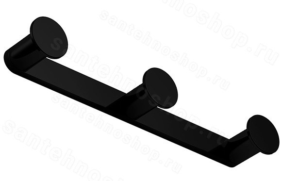 Крючок тройной Colombo Mini CD117.NM, черный матовый, черный матовый