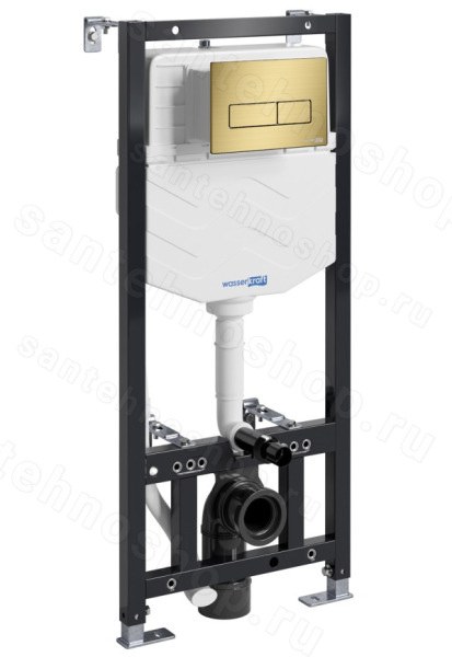 Инсталляция для унитаза WasserKraft Aller 10TLT.010.ME.MG03 с кнопкой