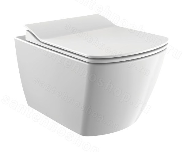 Подвесной унитаз Creavit Elegant EG321, белый с сиденьем, белый с сиденьем
