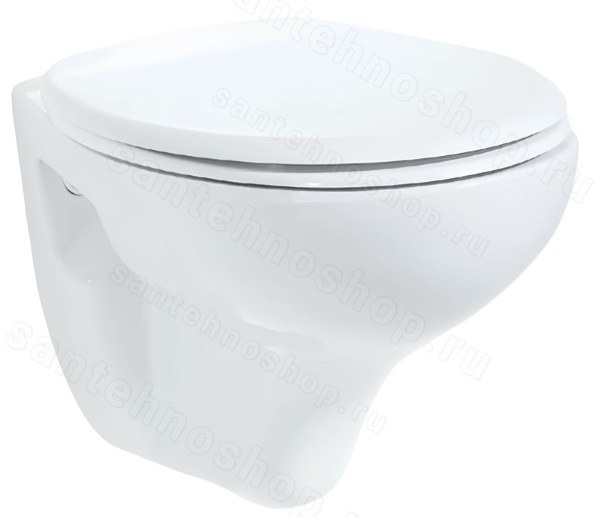 Подвесной унитаз Creavit Perla TP320.00100, белый с сиденьем, белый с сиденьем