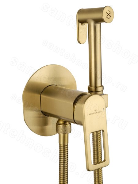 Гигиенический душ со смесителем Wonzon&Woghand Frame WW-88829010-BG брашированное золото