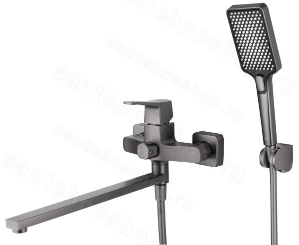 Смеситель для ванны Wonzon&Woghand Flex WW-639906-BGM, темный графит