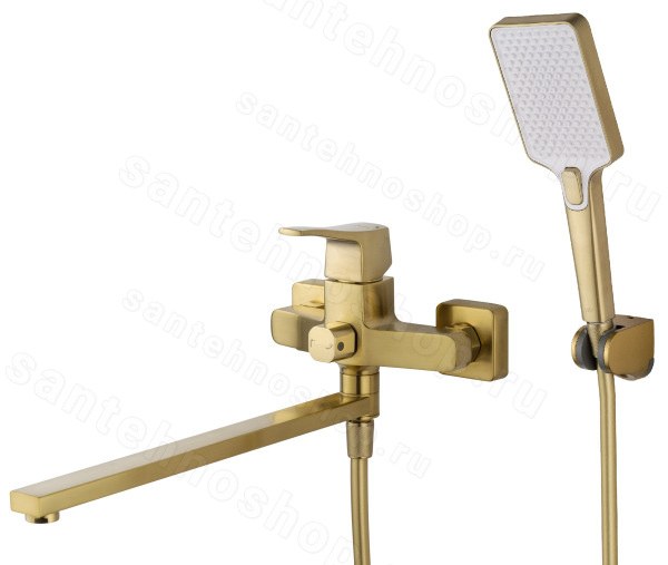 Смеситель для ванны Wonzon&amp;Woghand Flex WW-639906-BG, брашированное золото