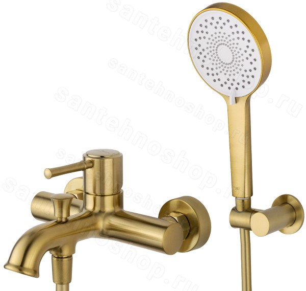 Смеситель для ванны Wonzon&Woghand Tor WW-88037073-BG, брашированное золото