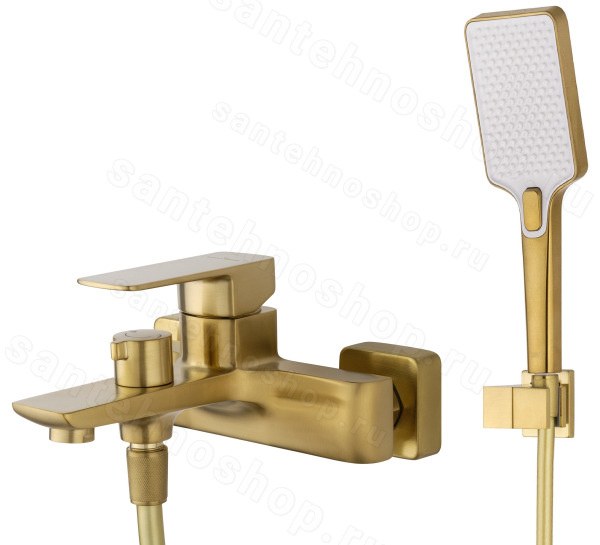 Смеситель для ванны Wonzon&Woghand Edge WW-88639003A-BG, брашированное золото