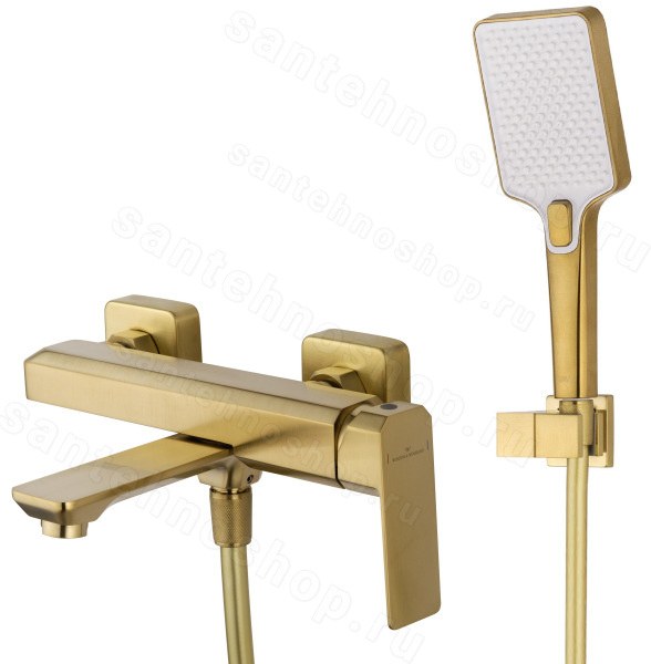 Смеситель для ванны Wonzon&amp;Woghand Diamond WW-88639011-BG, брашированное золото