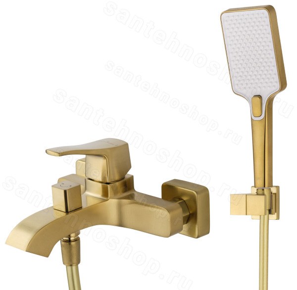 Смеситель для ванны Wonzon&Woghand Flex WW-88037072-BG, брашированное золото