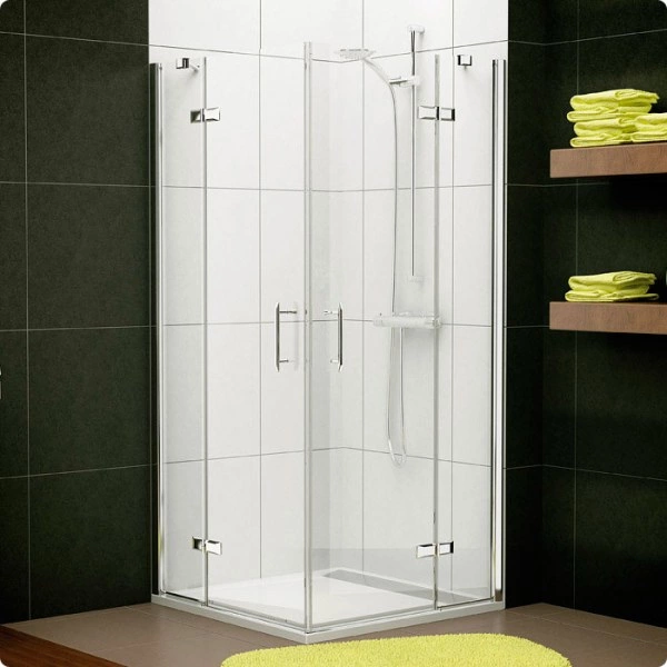 Душевой уголок с двухстворчатой распашной дверью SanSwiss PUR Light PLE2 75×75