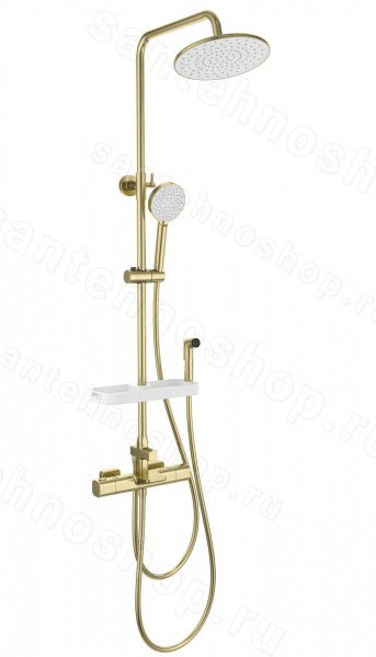 Душевая система Wonzon&amp;Woghand Plate WW-C3017-A1-BG, брашированное золото
