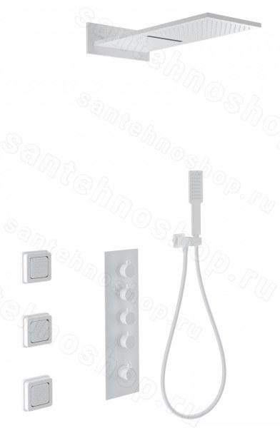Встраиваемая душевая система Wonzon&Woghand WW-D4100-MW белая матовая