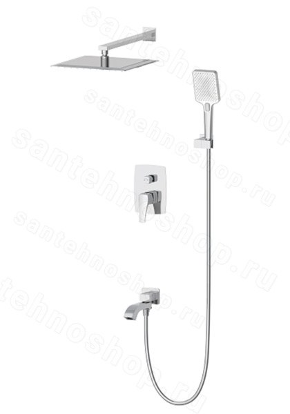 Встраиваемая душевая система Wonzon&Woghand Flex WW-88939072-BN, брашированный никель