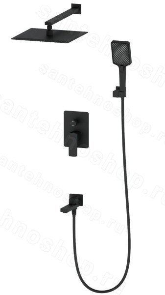 Встраиваемая душевая система Wonzon&Woghand Edge WW-88939003-MB