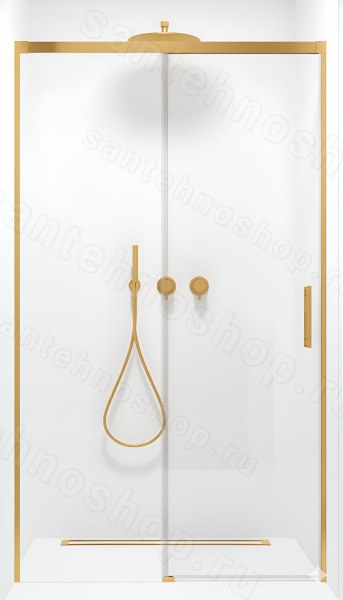 Душевая дверь Radaway Idea DWJ Gold 110 L, профиль золото, профиль золото