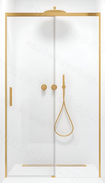 Душевая дверь Radaway Idea DWJ Gold 130 R, профиль золото, профиль золото
