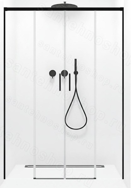 Душевая дверь Radaway Idea Black DWD 200, профиль черный, профиль черный