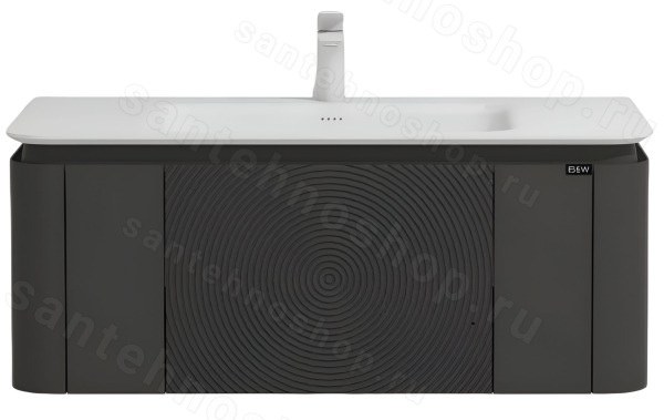 Тумба с раковиной Black&amp;White Universe U930.1000 подвесная