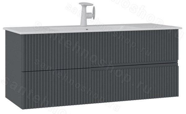 Тумба с раковиной Orka Moonlight 120 подвесная, антрацит матовый