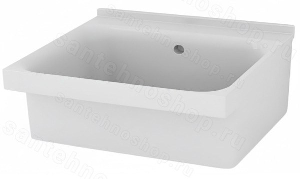 Раковина для постирочной Kerasan Aquadom 029301*0 75x50, белая, белая