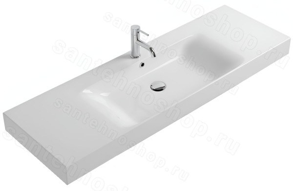 Раковина Kerasan Cento 353501*1 140x45, белая 140x45, белая