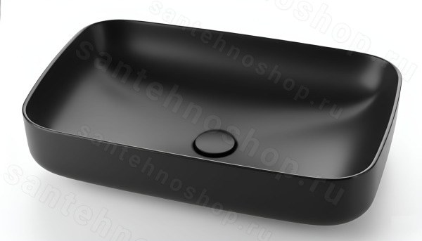 Накладная раковина Kerasan Tribeca 460231 70x43, черная матовая 70x43, черная матовая