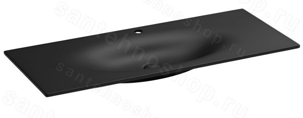 Раковина Kerasan Shape 548031*1 122x52, черная матовая 122x52, черная матовая
