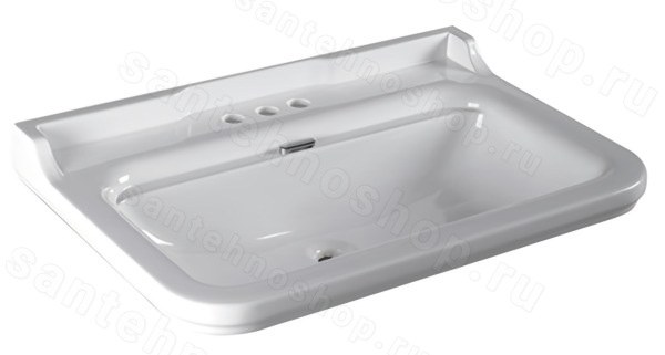 Раковина Kerasan Waldorf 4141K1bi/cr*3 80x55, белая 80x55, белая