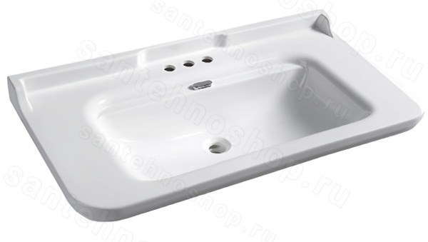 Раковина Kerasan Waldorf 4144K1bi/cr*3 120x55, белая 120x55, белая