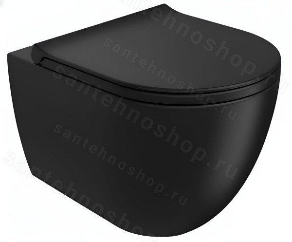 Подвесной унитаз Simas Vignoni VI28 nero matt, черный матовый, черный матовый