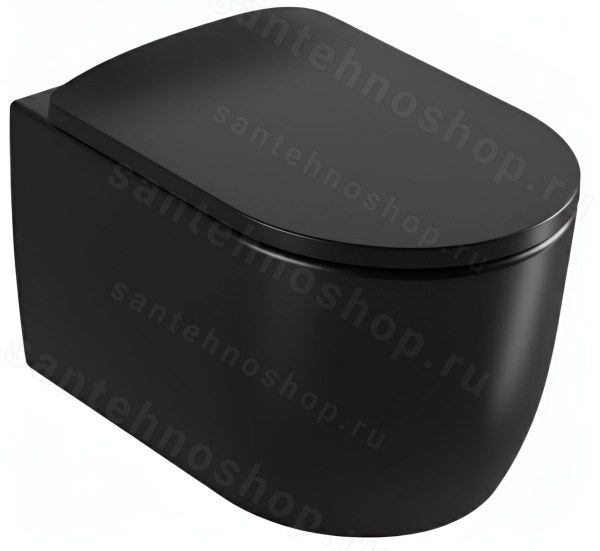 Подвесной унитаз Artceram Monet MNV001 17 00, черный матовый , черный матовый