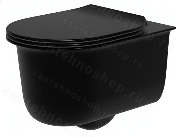 Подвесной унитаз Artceram Chic CHV001 17 00, черный матовый, черный матовый
