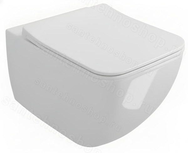 Подвесной унитаз Villeroy&Boch Venticello 4611RSR1 безободковый, белый с сиденьем