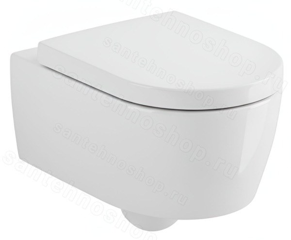 Подвесной унитаз Villeroy&Boch Avento 5656HR01 безободковый, с сиденьем