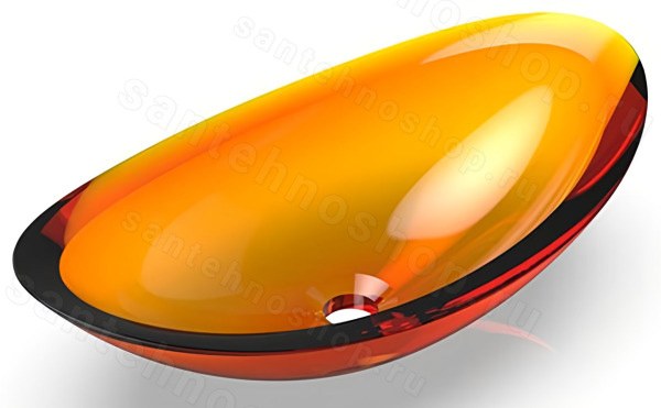 Накладная раковина KNIEF Charm Shape 70204060, оранжевая