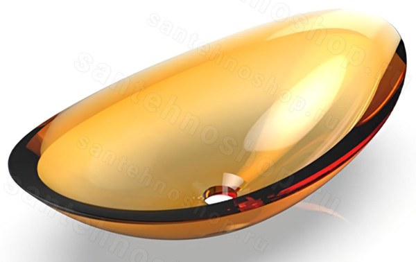 Накладная раковина KNIEF Charm Shape 70204050, желтая