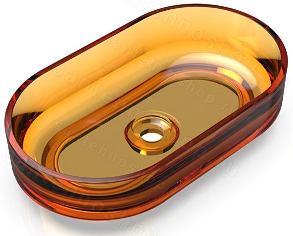 Накладная раковина KNIEF Charm Ellipse 70203050 55x32, желтая