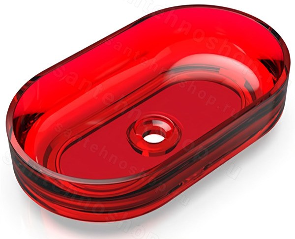 Накладная раковина KNIEF Charm Ellipse 70203040 55x32, красная