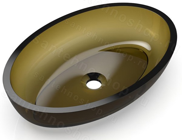 Накладная раковина KNIEF Charm Oval 70201030 55x37, желтая