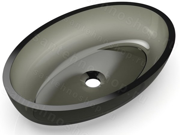 Накладная раковина KNIEF Charm Oval 70201020 55x37, серая