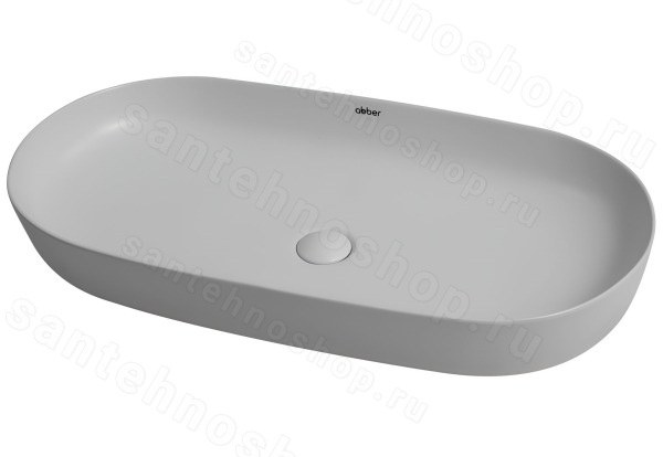 Накладная раковина Abber Bequem AC2110MLG 80x40, серая матовая 80x40, серая матовая