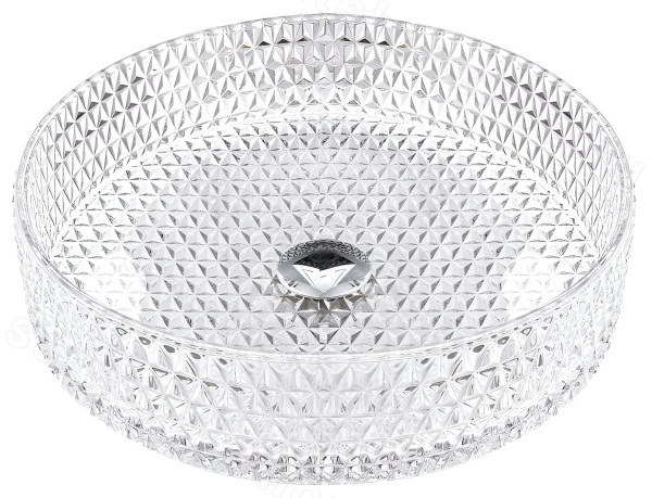 Накладная раковина Abber Glas AK2301 39x39, прозрачная 39x39, прозрачная