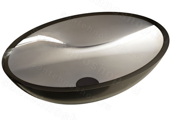 Накладная раковина Abber Kristall AT2802Onyx 50x35, черная 50x35, черная